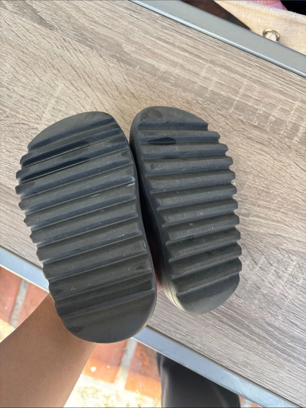 Adidas Yeezy slides onyx black slip on